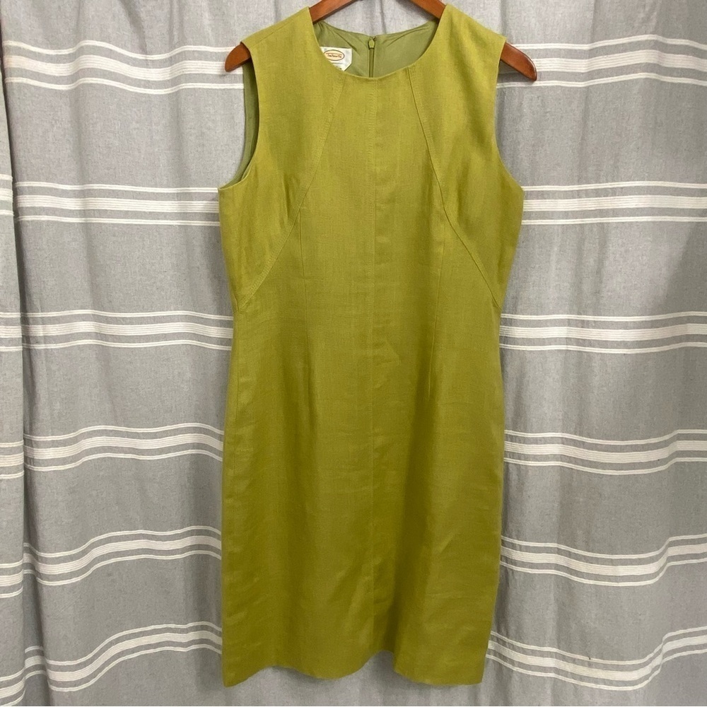 VINTAGE TALBOTS / 100% Irish Linen Sleeveless Shift Dress Size 12